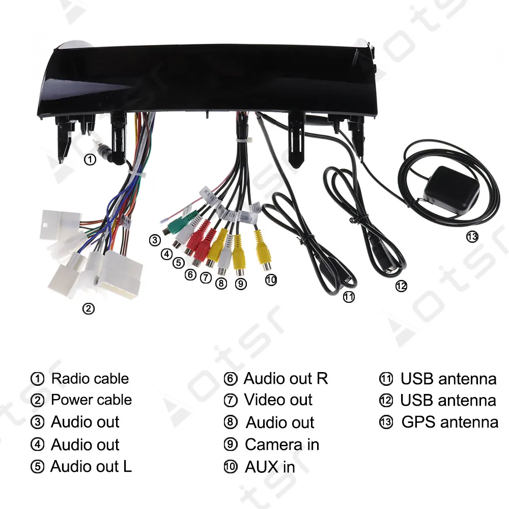 Автомобильный GPS-трекер AOTSR Android 10 0 16 ГБ для Toyota Land Cruiser 200 2008-2015 2 Din мультимедийный