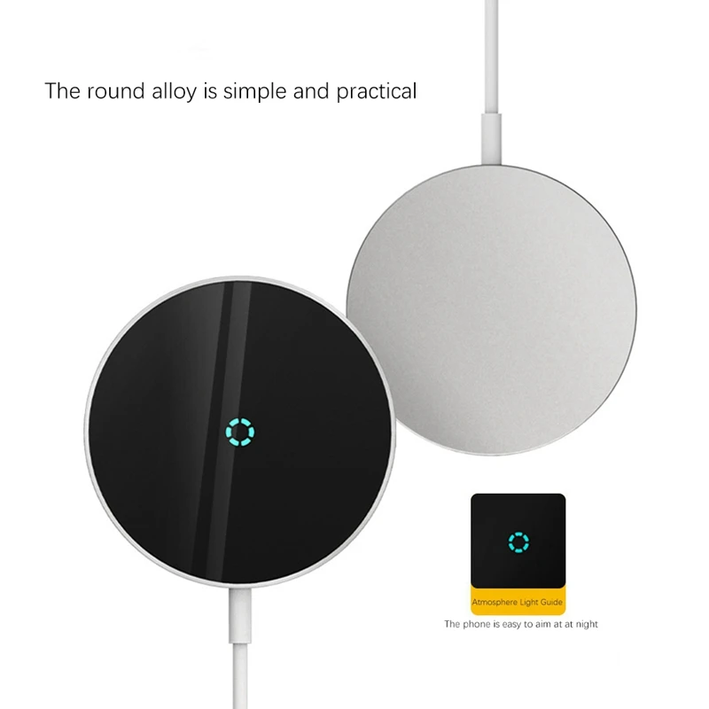 15W Wireless Charger Type-C Ultra-Thin Magnetic With Automatic Cooling For Iphone12 Series | Электроника