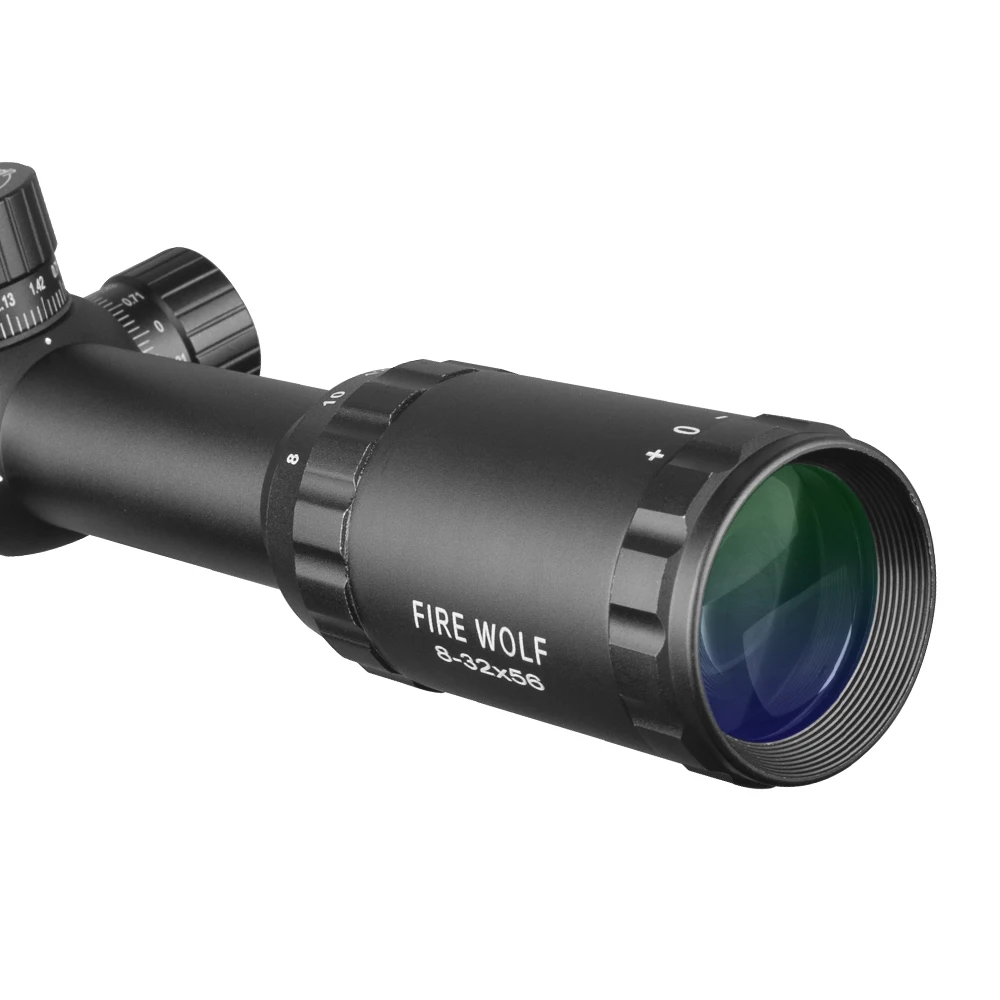 Тактический 8-32X56 прицел для винтовки боковой оптический фокус черный матовый