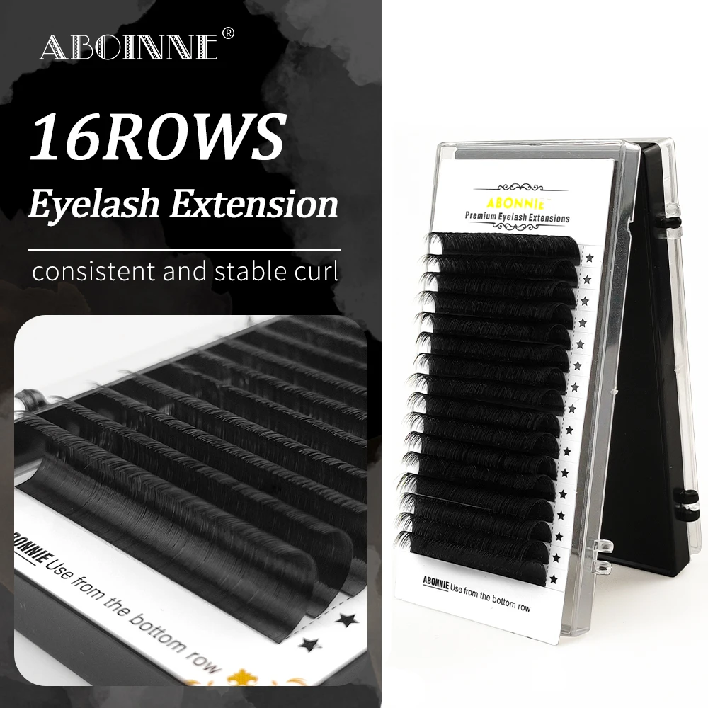 

Abonnie Russian Lash Tray Faux Cils Individual Lashes 007 C D curl Makeup Lashes Set Mink Eyelashes