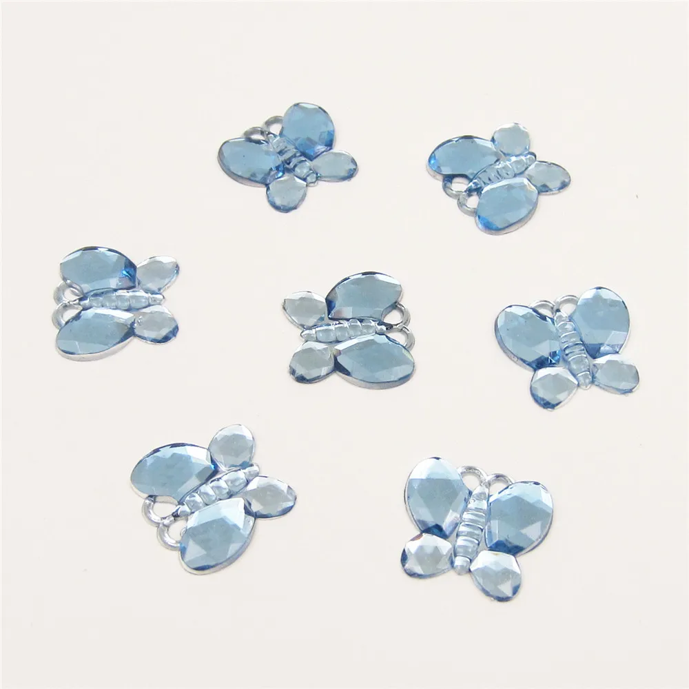 Разноцветные стразы в форме бабочки украшение для детского душа акриловые