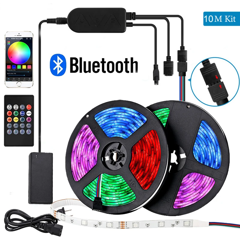 

Светодиодная осветительная лента, bluetooth Светодиодная лента rgb, Светодиодная лента, гибкая светодиодная лента 5 м, 10 м, 15 м, 20 м