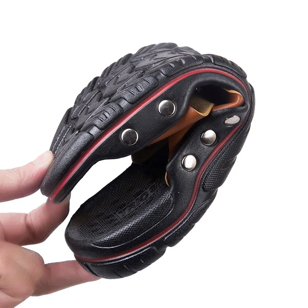 

SAGACE Big Size Vintage Slippers Men Summer Casual Non-Slip Comfort Open Toe Outdoor Indoorflat Bottom Sandals Slipper Shoes