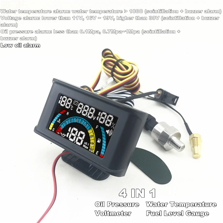4 в 1 цветной ЖК экскаватор грузовик фонарь/вольтметр/Датчик температуры