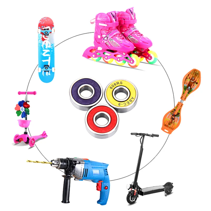 10 шт. подшипники высокопроизводительный ролик прочный для скейтборда скутера