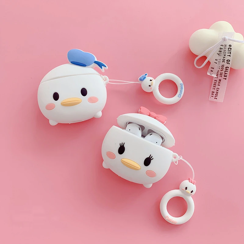 

Silicone 3D Donald Duck Disney Airpods 2 Case Cute Bluetooth Earphones Protector Cover for Airpods Pro Airpod 1 Kawaii Shell