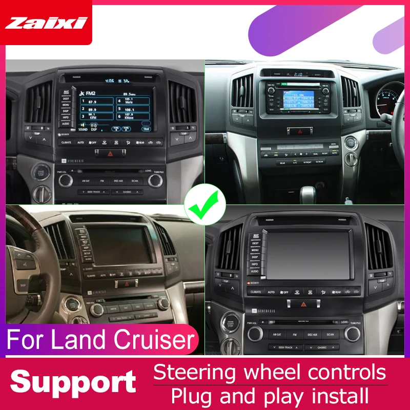 Автомагнитола ZaiXi для Toyota Land Cruiser 2008 ~ 2012 мультимедийная система на Android