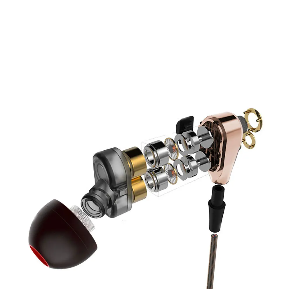 Dual Drive Stereo Wired earphone In-Ear Sport Headset With Mic Computer mini Earbuds Earphones For iPhone Samsung Huawei Xiaomi |