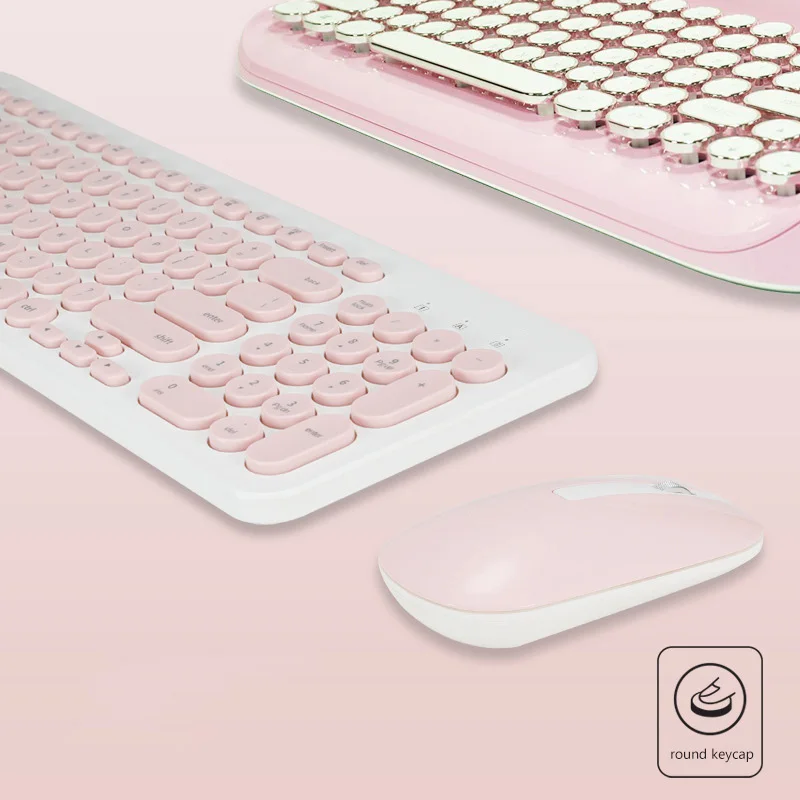 Беспроводная Бесшумная клавиатура для мыши 2 4 ГГц комбинированная круглая