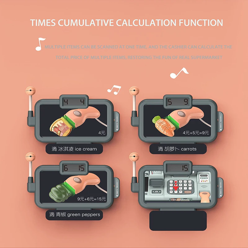 Детские игрушки симуляция супермаркета кассовый аппарат роскошный набор