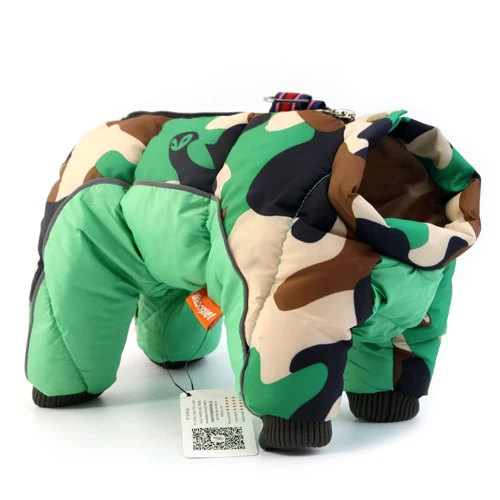 Green Dog Clothes Зимняя одежда для собак, супер теплая куртка, толстое хлопковое пальто, водонепроницаемая одежда для маленьких собак, одежда для французских бульдогов, щенков - Цвет: Green Dog Clothes