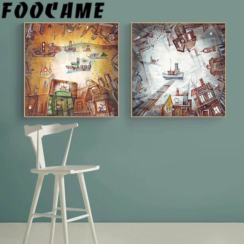 Фантастические постеры и принты художественная живопись на холсте абстрактная