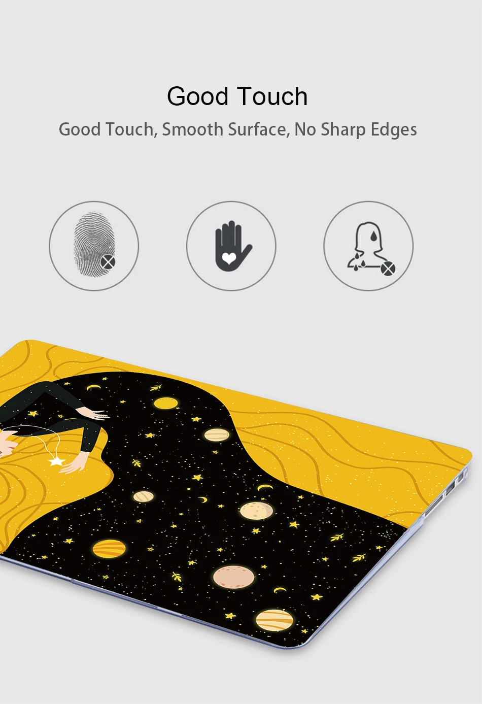 Чехол для ноутбука с мультипликационным принтом MTT для Macbook Air Pro retina 11, 12, 13, 15 дюймов с сенсорной панелью, защитный чехол 13,3 дюйма