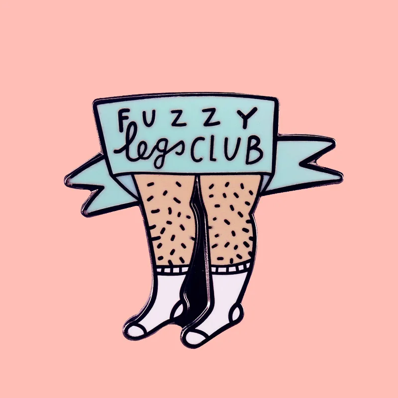 Феминистская Веселая эмалированная брошь в виде пушистых ножек для клуба