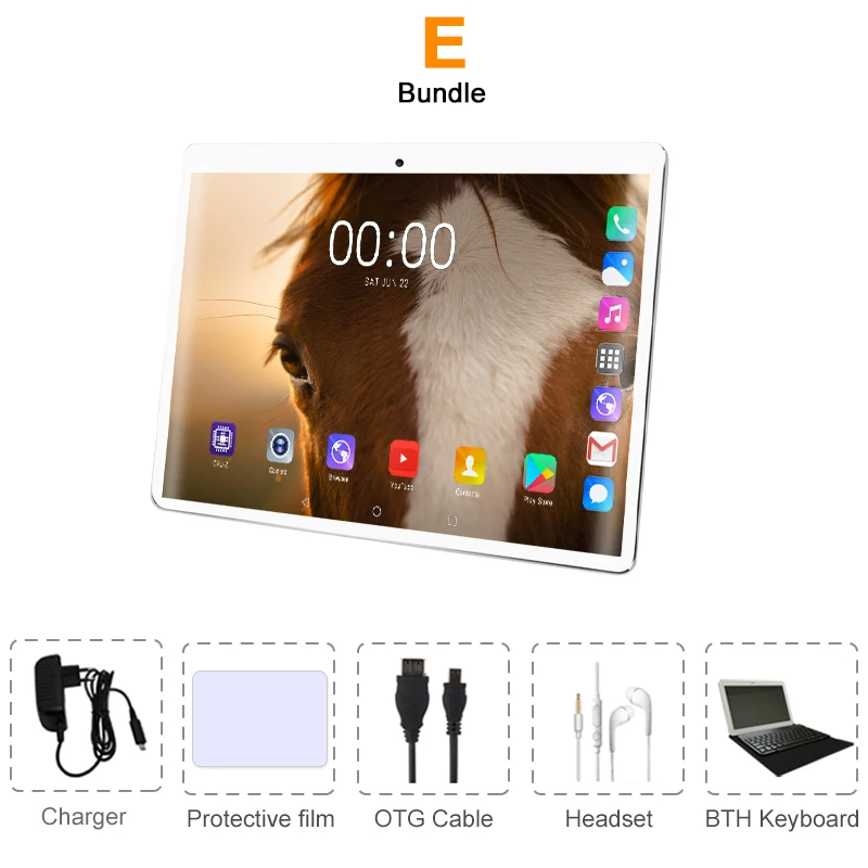 Комплект 5 Newset 10,1 дюймов планшетный ПК Android 8,0 4G Lte две SIM телефонные звонки планшеты 6 ГБ ОЗУ 64 Гб ПЗУ Восьмиядерный WiFi Bluetooth игровой 10 - Комплект: Комплект 5