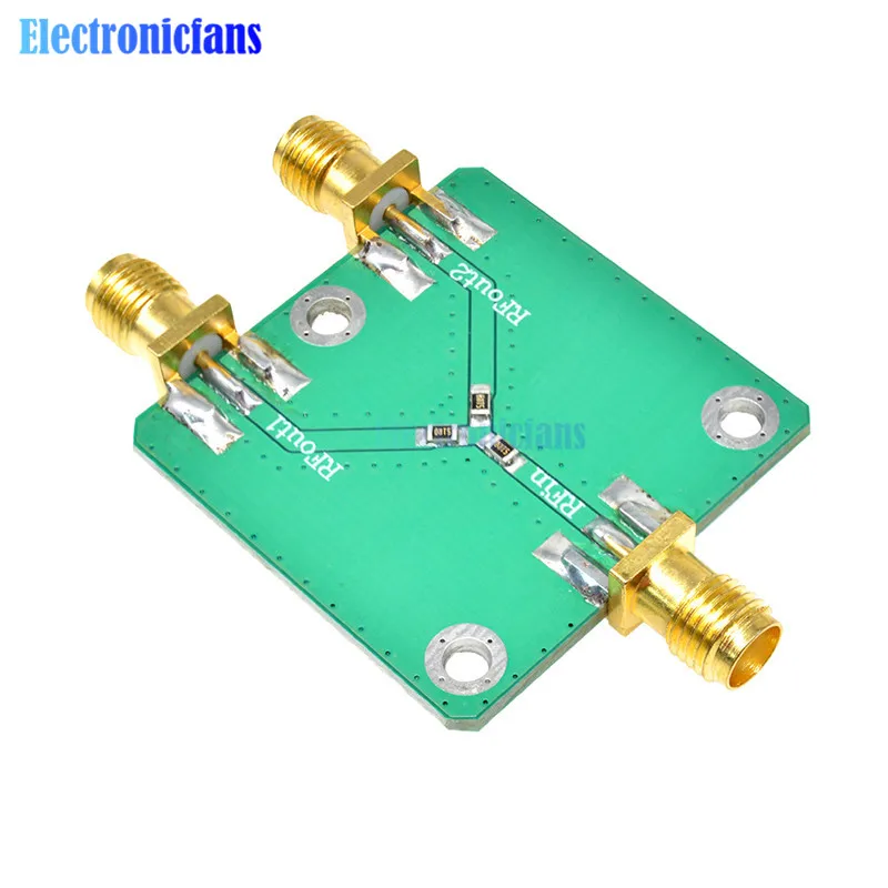 RF Power Splitter RF Microwave Resistance Power Divider Splitter 1 to 2 Combiner SMA DC-5GHz Radio Frequency Divider 33*33mm
