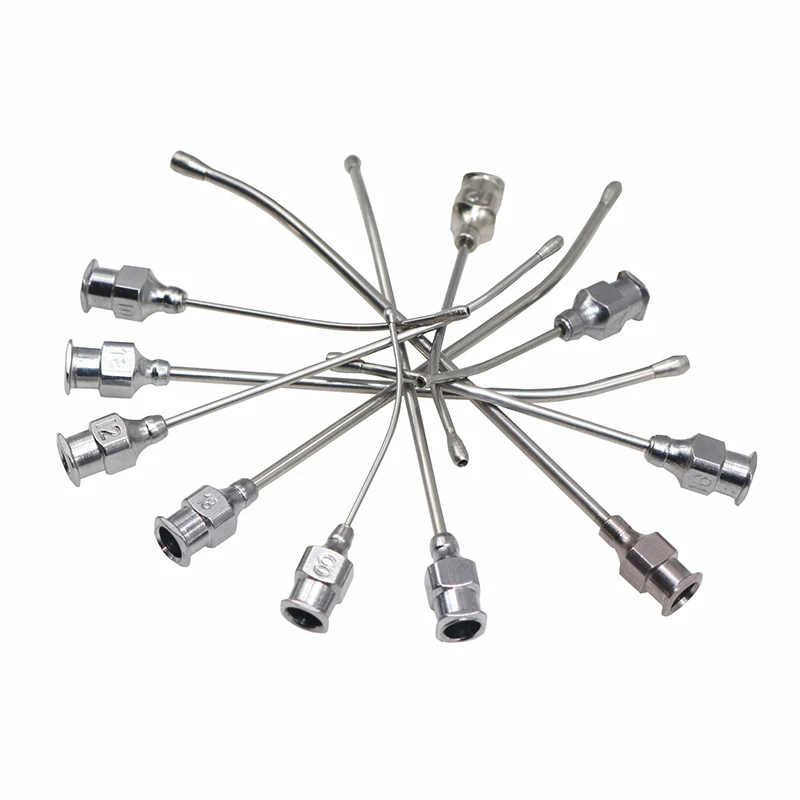 1 Pcs Stainless steel gastric applicator Syringe nozzle rats and mice/parrots/birds/poultry livestock/pets Elbow needle No.8-20 | Дом и сад