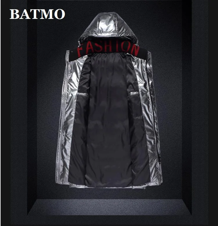 BATMO Новое поступление Зима Высокое качество 90% белый утиный пух куртки с капюшоном для мужчин, водонепроницаемые пуховики с капюшоном для мужчин, 61909