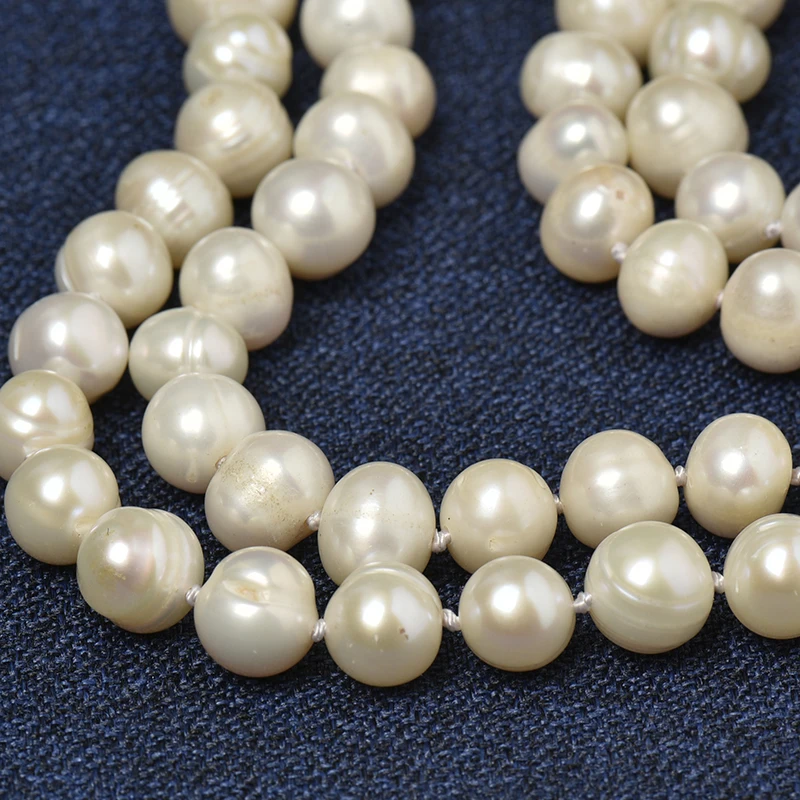 100% ювелирные изделия из жемчуга ожерелье 2 ряда натуральный жемчуг натуральная