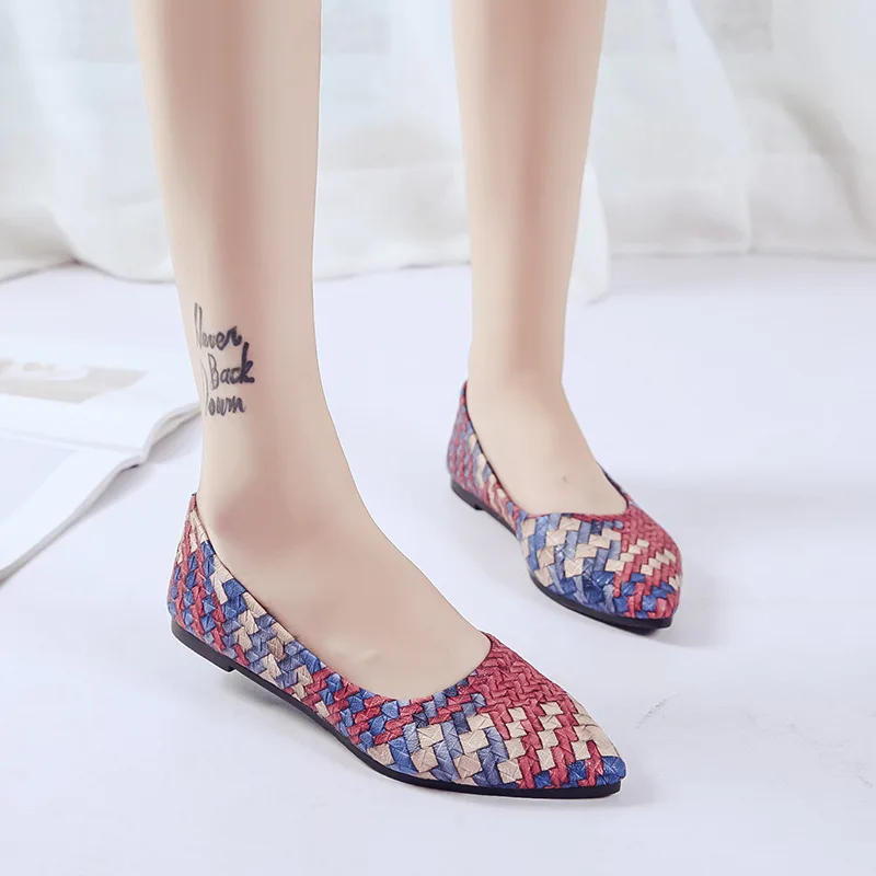 Летние женские туфли на плоской подошве Удобные лоферы ручной работы Слипоны