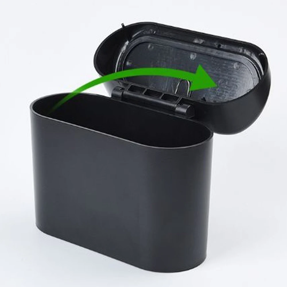Car Trash Bin Hanging Vehicle Garbage Dust Case Storage Box Black Abs Square Pressing Type Bag Can | Автомобили и мотоциклы