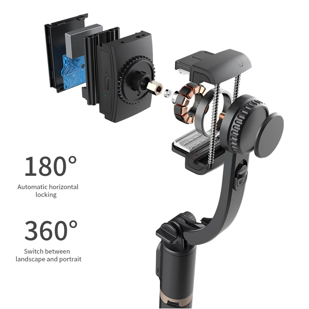 FANGUOTSI 2021 New Bluetooth handheld gimbal stabilizer selfie stick expandable monopod mini tripod For Android IOS | Электроника