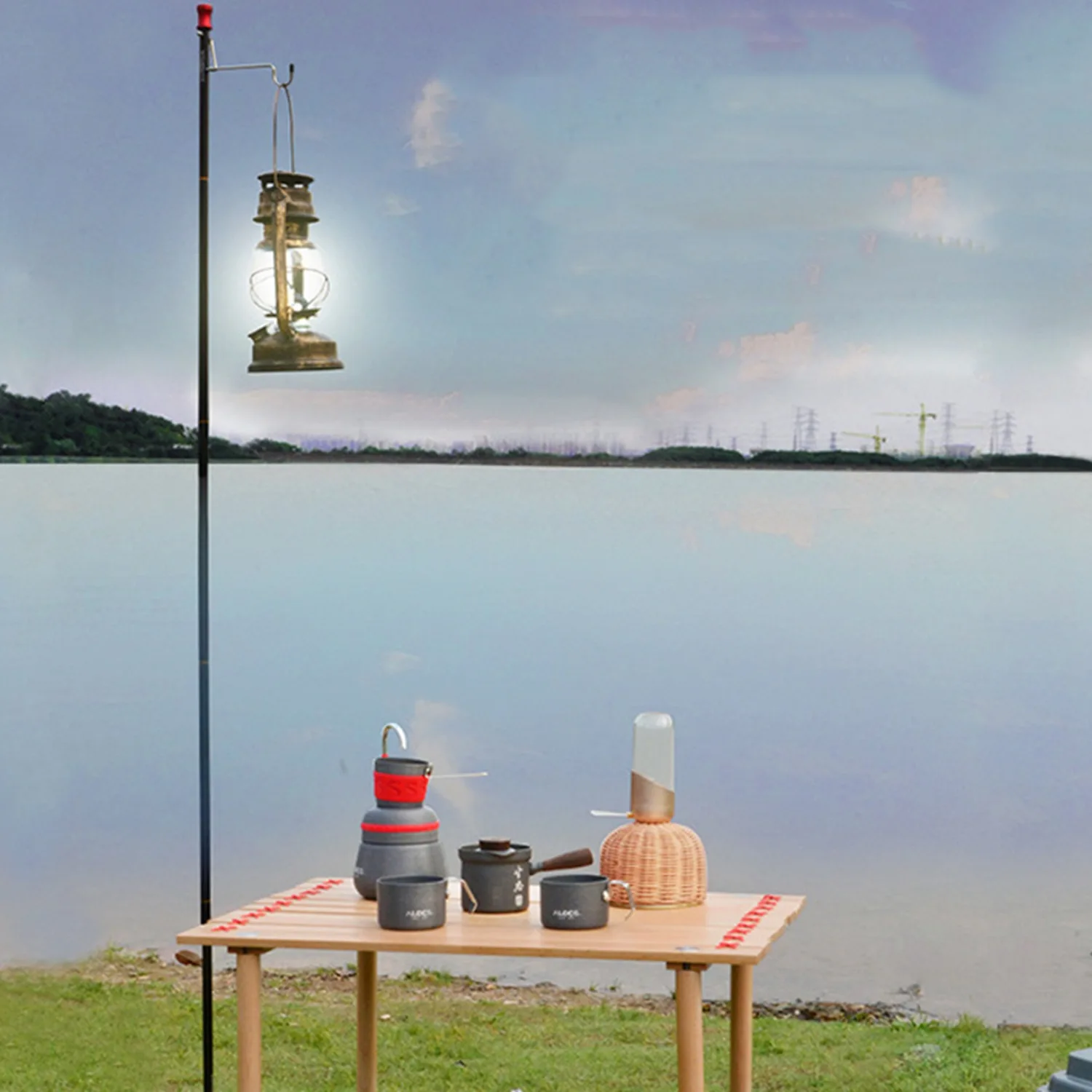 

Detachable Lantern Stand Lamp Tripod Camping Lamp Bracket Lamp Holder Portable Camping Accessory Lamp Holder