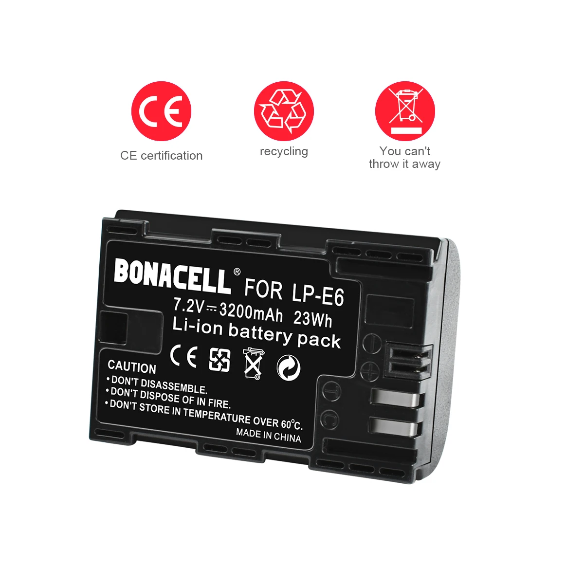 7 2 V 3200 мА/ч LP E6 E6N Batteria батареи для Canon 7D Mark II Камера EOS 60D 70D 80D 5D III IV|Перезаряжаемые