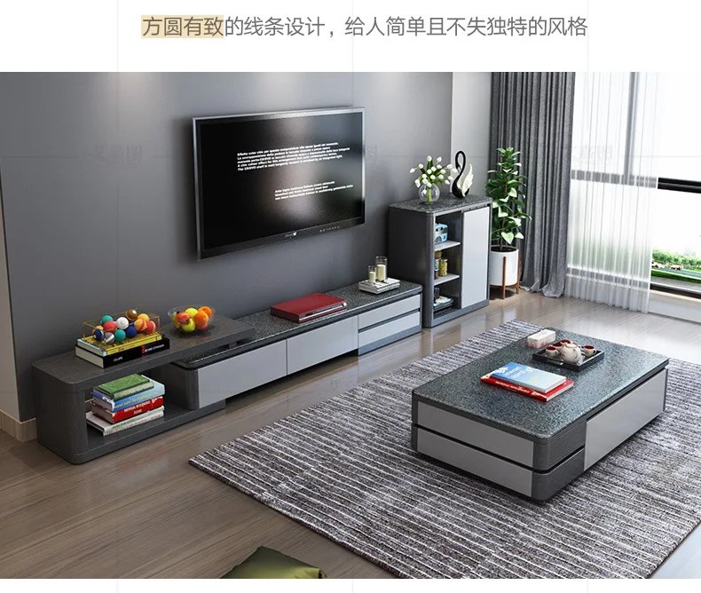 

TV Stand modern Living Room TV monitor stand mueble stalinite cabinet mesa+tv table stand+ Coffee centro Table home furniture