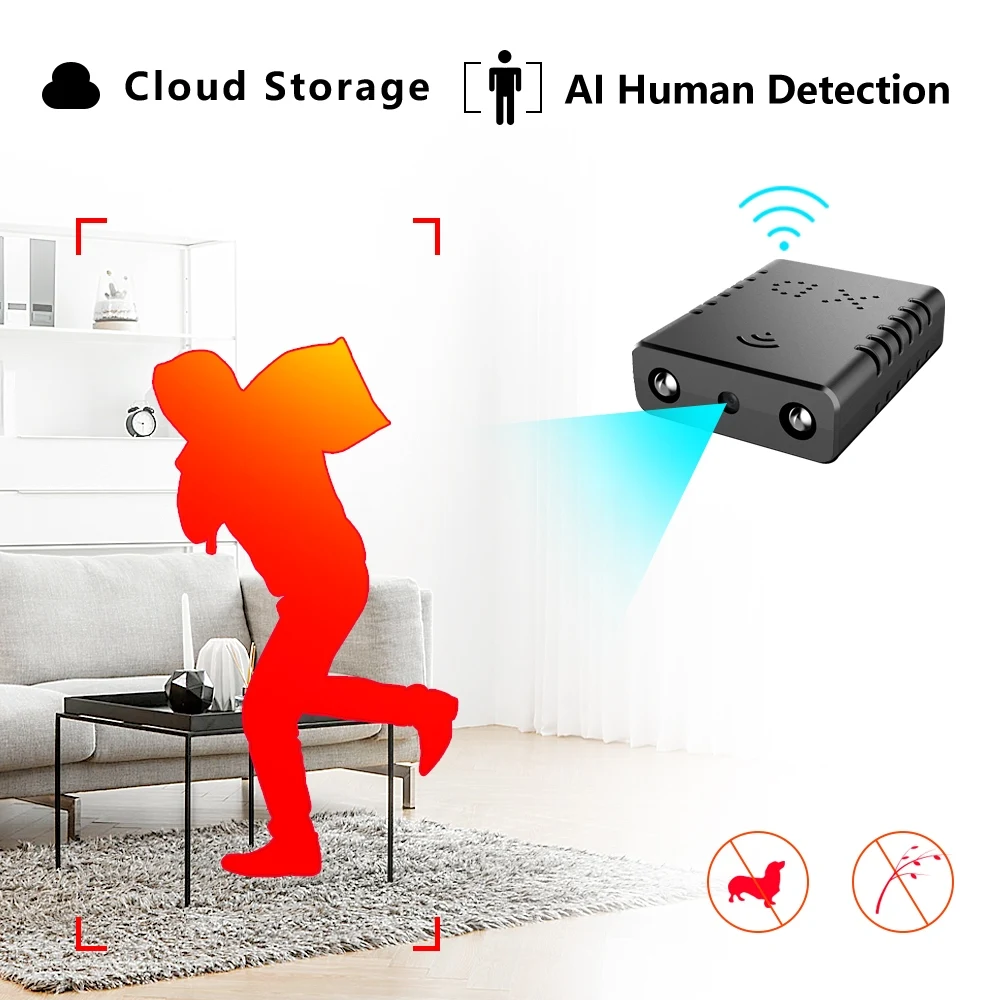 HD экшн камера с Wi Fi подключением няня Смарт Камера IR Cut Облачное хранилище IP/AP AI