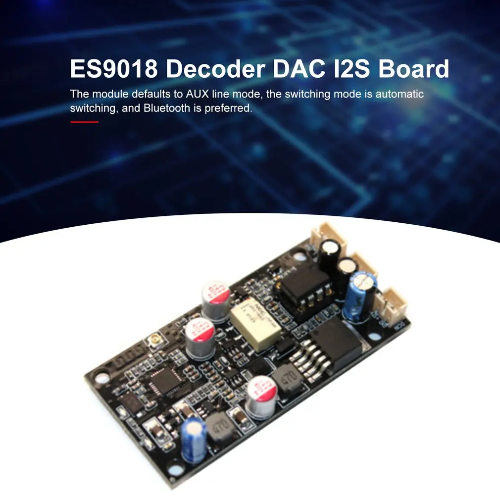Беспроводная плата приемника Bluetooth 5 0 W ES9018 декодер DAC I2S Антенна AUX diy усилитель