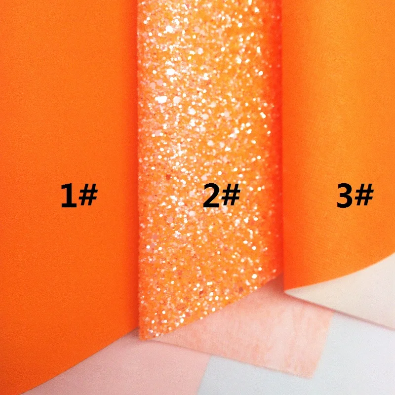 Оранжевый блестящий материал ткань из искусственной кожи простыни