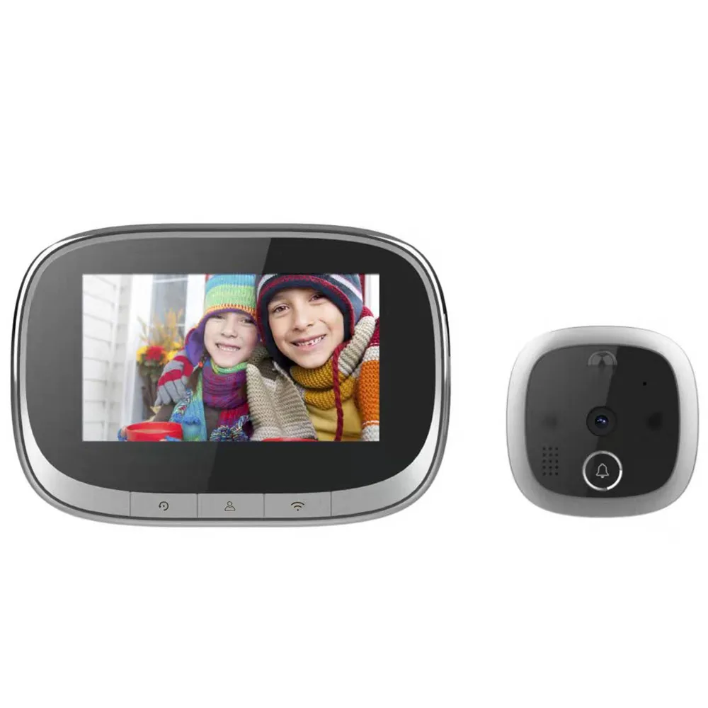 

4.3Inch Wireless WIFI Intercom Video Doorphone 720p Intercom IP Doorbell Door Visual Peephole Viewer