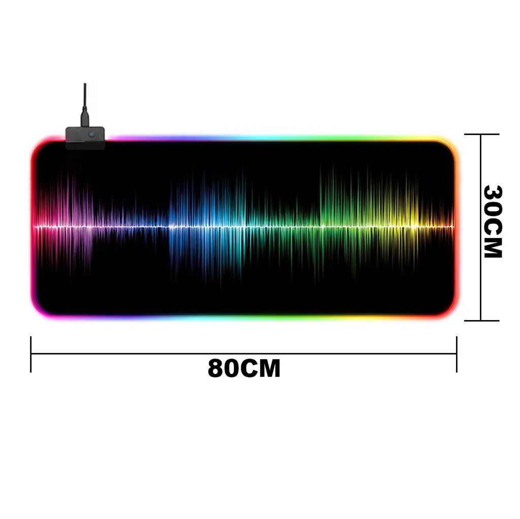

Large Colorful Led Lighting Keyboard Mat Gaming Mouse Pad For Computer Extra Large Mouse Pad RGB Backlight Effect