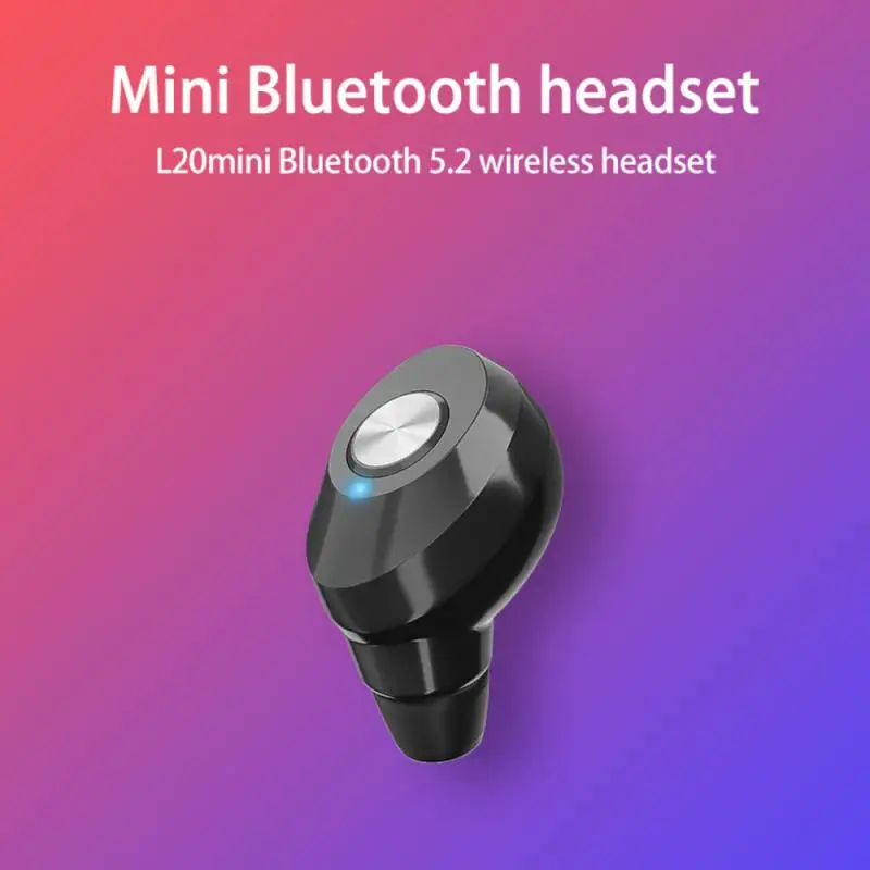 

Миниатюрные беспроводные наушники Bluetooth-совместимые наушники с шумоподавлением спортивные одноушные наушники-вкладыши для всех смартфоно...