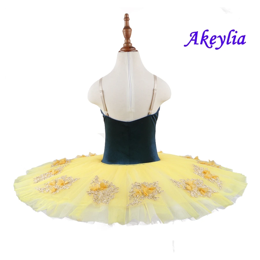Детская синяя желтая балетная пачка для выступлений Цветочная фея взрослых