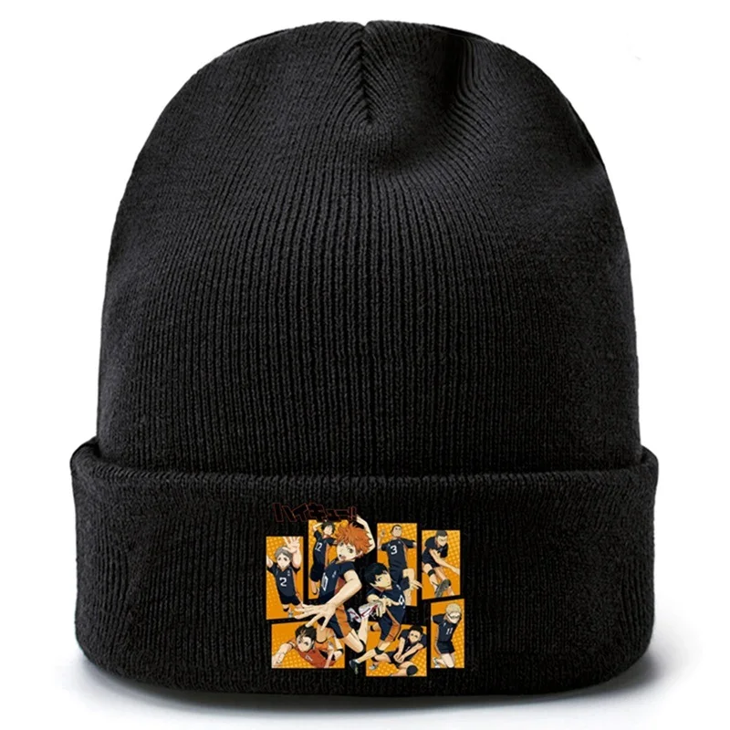 

High School Volleyball Club Hat Haikyuu Winter Hat Beanie Cotton Knit Hat Skullies Beanie Hat Hip Hop Outdoor Hats Christmas Hat