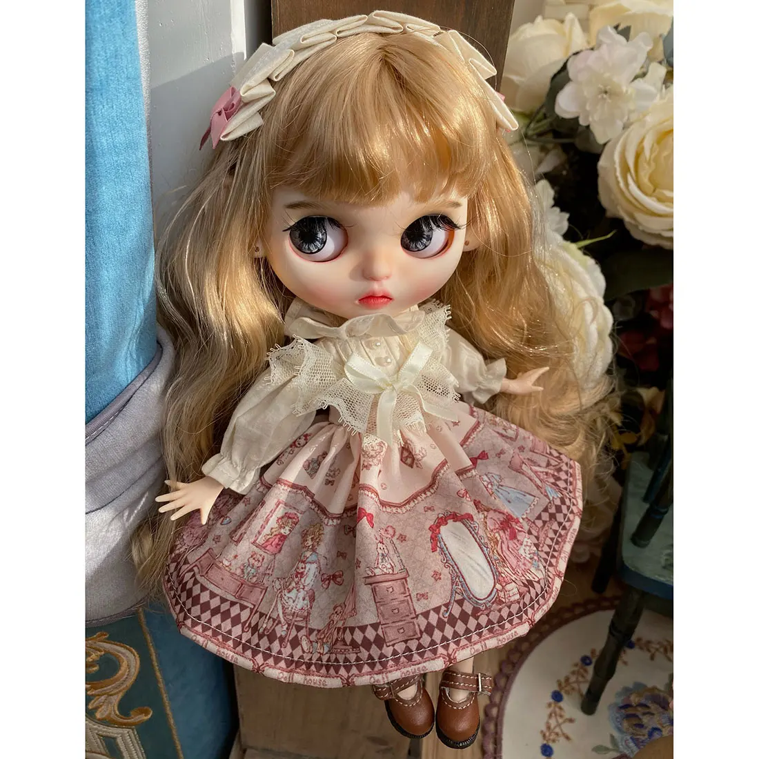 Платье с принтом для кукол Blyth модные куклы diy аксессуары девочек подарок