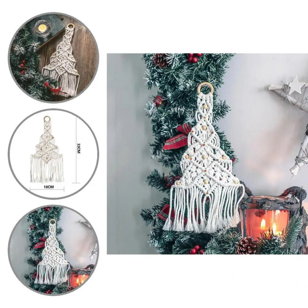 

Lightweight Gorgeous Christmas Tree Shape Wall Hanging Tapestry Crafts Wall Tapestry Tear Resistant for Party