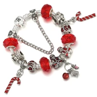red crystal beaded charm lucky bracelet birthday gift new year gift love silver plated bracelet mens and womens bracelets