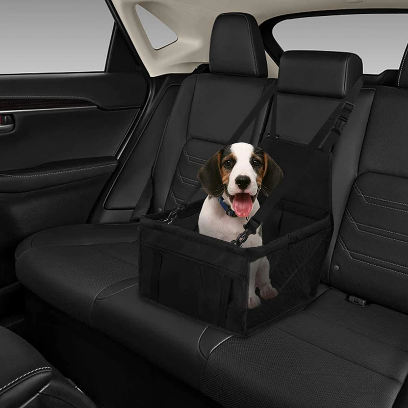 

Dog Car Seat for Small and Medium Dogs Reinforced Walls and 3 Belts Waterproof Dog Car Seat for Back and Front Seat