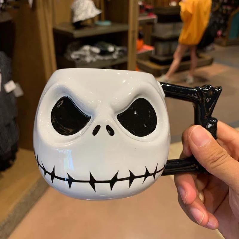 

Креативная посуда для напитков с черепом, кофейные кружки, мультяшная чашка для кофе и чая, подарок на Хэллоуин, Подарочная чашка «Кошмар пе...