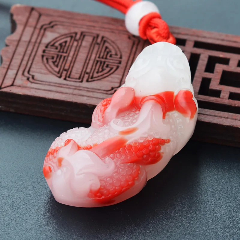 Натуральный зеленый Nephrite резной двойной Pi Xiu Храбрый кулон на удачу ожерелье