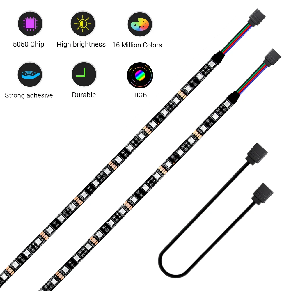 Цветная (RGB) Светодиодные ленты ПК компьютер чехол 4pin заголовки 12V RGB для PC