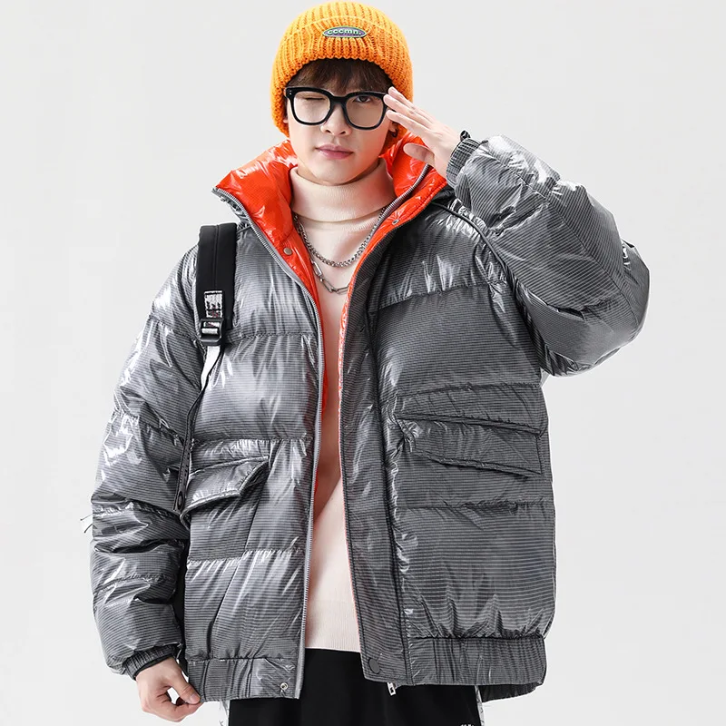 2022 Brand Coat Men in the Winter White Duck Down Jackets Fashion Men Causla Leisure Down Jacket Glossy Warm Winter Jacket Men