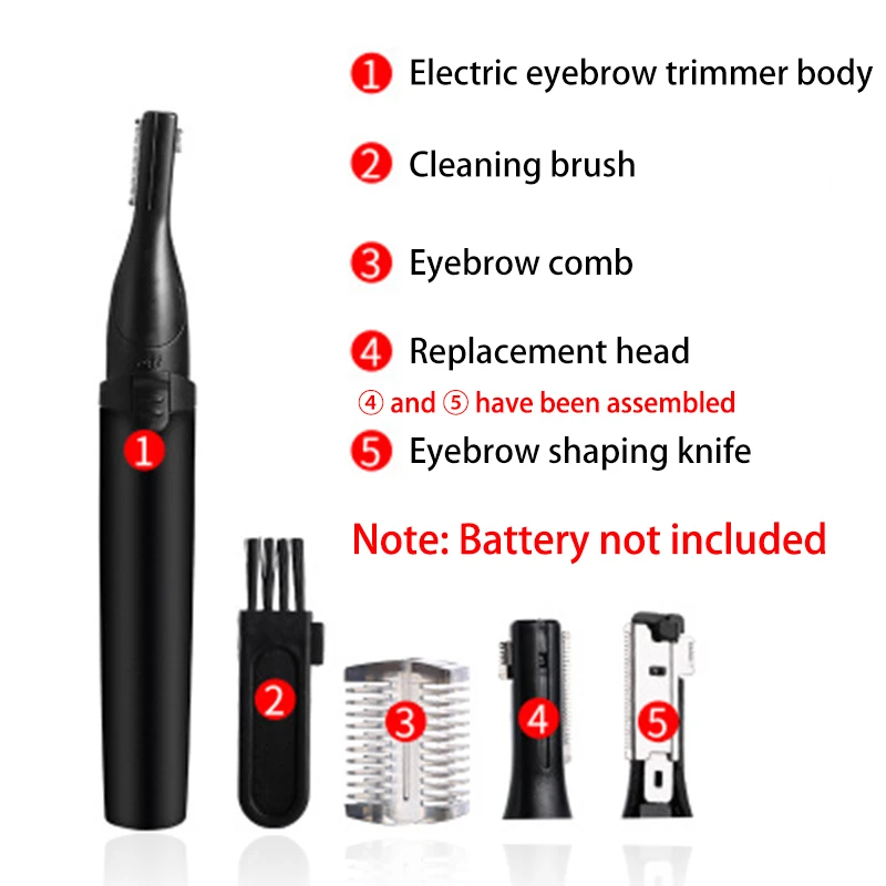 

Multifunctional Electric Eyebrow Trimmer Painless Double-Headed Hair Shaver Water-Washing Facial Hair RemoverFor Man And Woman