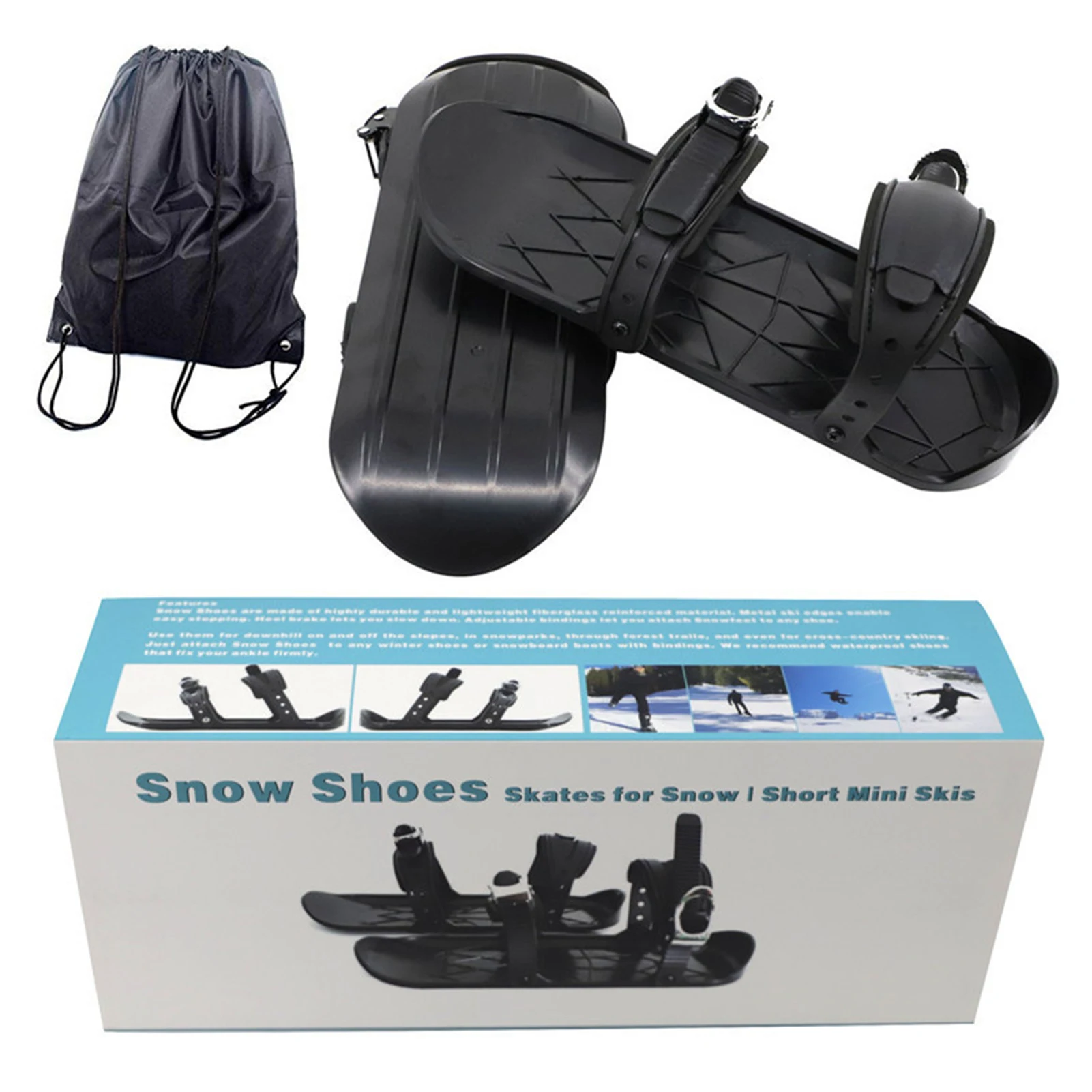 

Outdoor Mini Snowboard Shoes Sports Wear-resistant Skiing Shoes Portable Mini Ski Skates Snowing Accessories