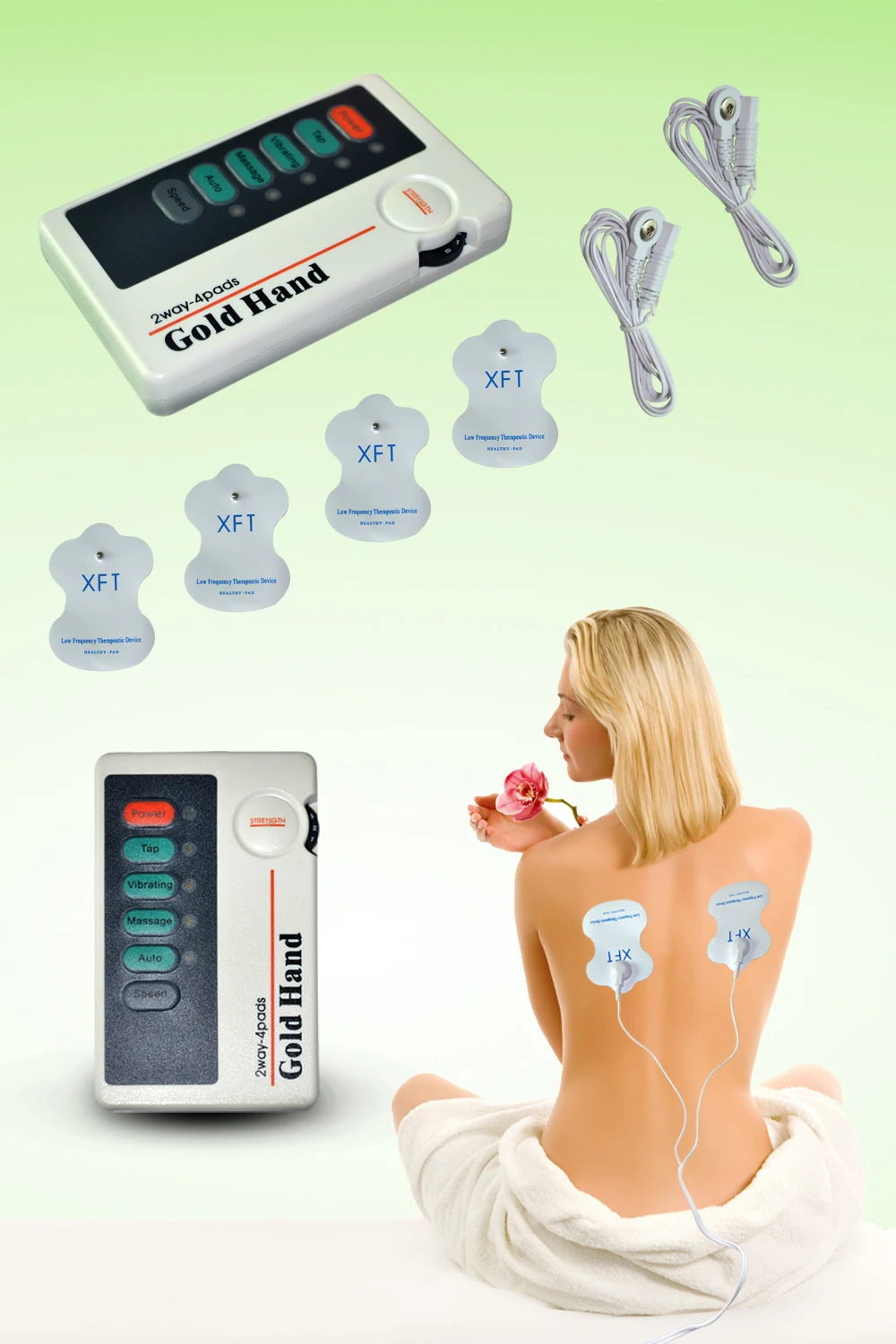 XFT-502 Two Ways 4 Modes Low Frequency TENS Digital Therapy Massager Electrical Stimulator For Body Relaxation Vibrating Massage | Красота и