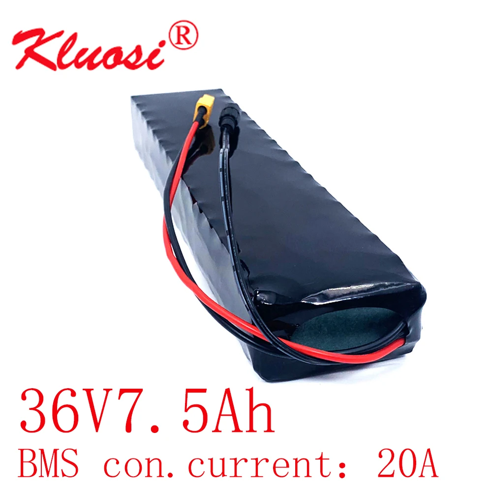 

KLUOSI 36V 7.5Ah 10S3P 8Ah 36V Battery 42V Lithium Battery Pack with 20A BMS for Xiaomi Mijia M365 Pro Ebike Bicycle Scooter