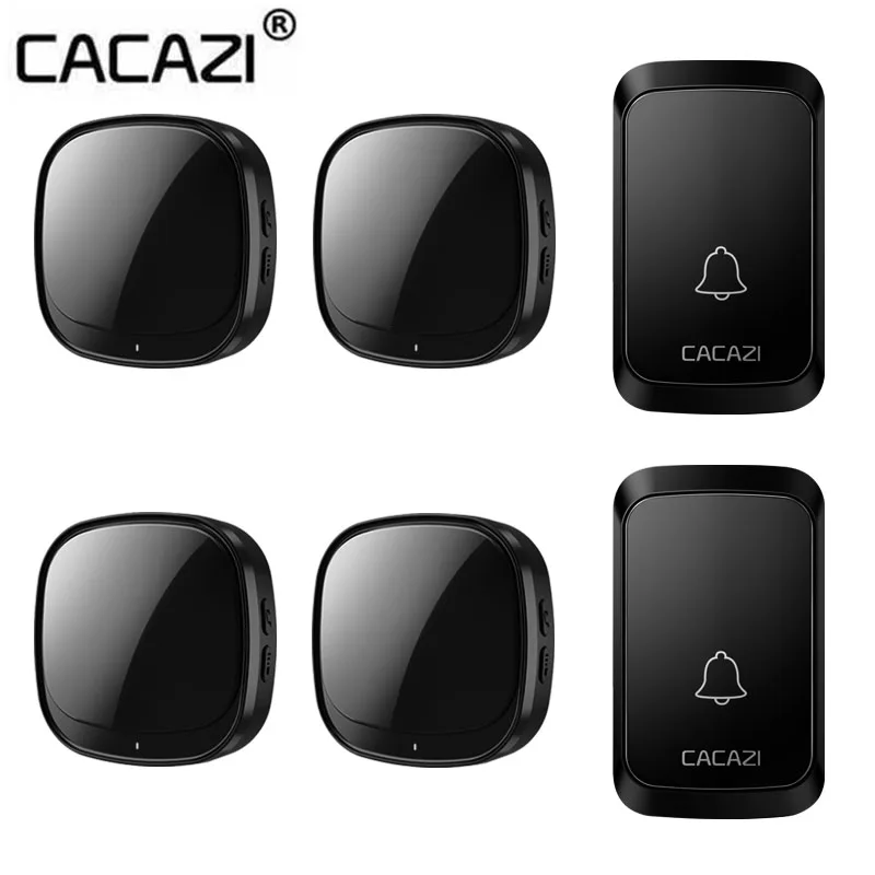 

CACAZI Waterproof USB Wireless Doorbell 110db Home Intelligent Door Bell 60 Chimes 2 3 4 5 Button 2 3 Receiver 2021 Newest
